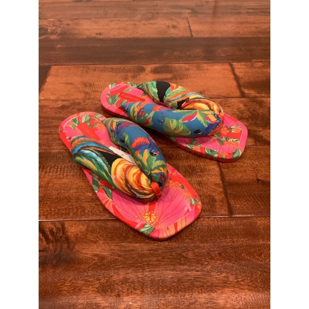 Tropical Floral Pink Women's Flip Flop Sandals